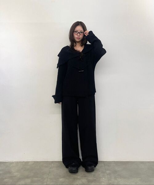 Miseki SEOUL(ミセキソウル)の「Tuck detail slacks pants BLACK(スラックス・レディース・その他・1/2)」の4枚目の写真