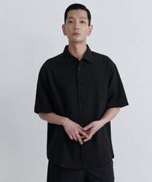MUSINSA STANDARD（ムシンサスタンダード）の「Relaxed Linen-Like Short Sleeve Shirt [Black]（シャツ/ブラウス）」