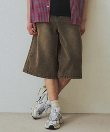 NODU（ノードユー）の「サイド切り替えウォッシングバミューダショートパンツ[ブラウン]（その他パンツ）」