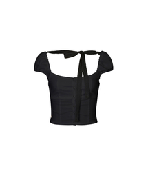 PAIN OR PLEASURE（ペインオアプレジャー）の「WENDY RIBBON BLOUSE black（シャツ/ブラウス・レディース）」