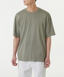 ピグメントリラックスクルーネックTシャツ[ピスタチオ]