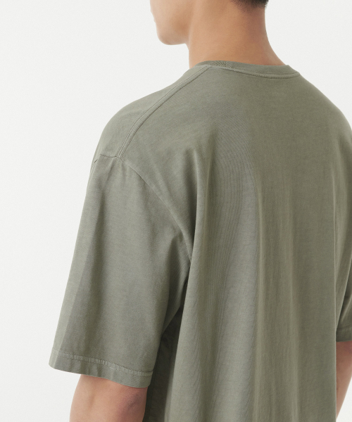 MUSINSA STANDARD（ムシンサスタンダード）の「ピグメントリラックスクルーネックTシャツ[ピスタチオ]（Tシャツ/カットソー・メンズ・その他・X-LARGE/XX-LARGE/XXX-LARGE/SMALL/MEDIUM/LARGE）」の5枚目の写真