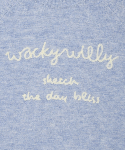 Wacky WiLLy(ワッキーウィリー)の「ウィメンズヘアリーレタリング刺繍プルオーバースカイブルー(ニット/セーター・レディース・その他・F)」の5枚目の写真