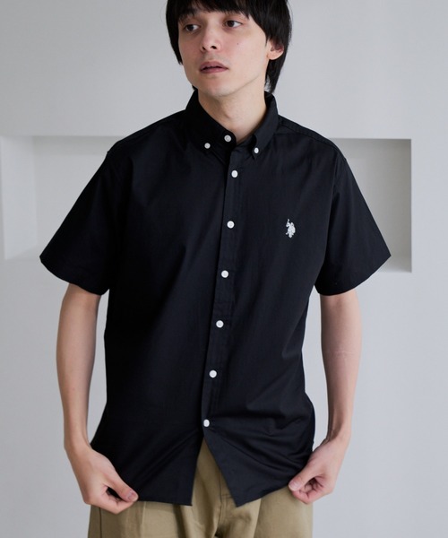 U.S. POLO ASSN.(ユーエスポロアッスン)の「【U.S. POLO ASSN.】ワンポイント ブロード 半袖 ボタンダウンシャツ(シャツ/ブラウス・メンズ・ホワイト/インディゴブルー/ネイビー/ブラック・L/M)」の14枚目の写真