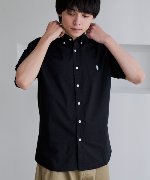 U.S. POLO ASSN.(ユーエスポロアッスン)の「【U.S. POLO ASSN.】ワンポイント ブロード 半袖 ボタンダウンシャツ(シャツ/ブラウス・メンズ・ホワイト/インディゴブルー/ネイビー/ブラック・L/M)」の15枚目の写真