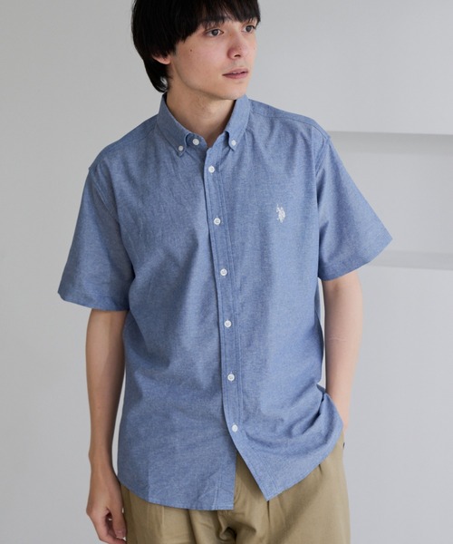 U.S. POLO ASSN.(ユーエスポロアッスン)の「【U.S. POLO ASSN.】ワンポイント ブロード 半袖 ボタンダウンシャツ(シャツ/ブラウス・メンズ・ホワイト/インディゴブルー/ネイビー/ブラック・L/M)」の18枚目の写真