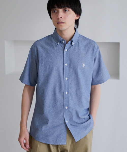 U.S. POLO ASSN.(ユーエスポロアッスン)の「【U.S. POLO ASSN.】ワンポイント ブロード 半袖 ボタンダウンシャツ(シャツ/ブラウス・メンズ・ホワイト/インディゴブルー/ネイビー/ブラック・L/M)」の17枚目の写真