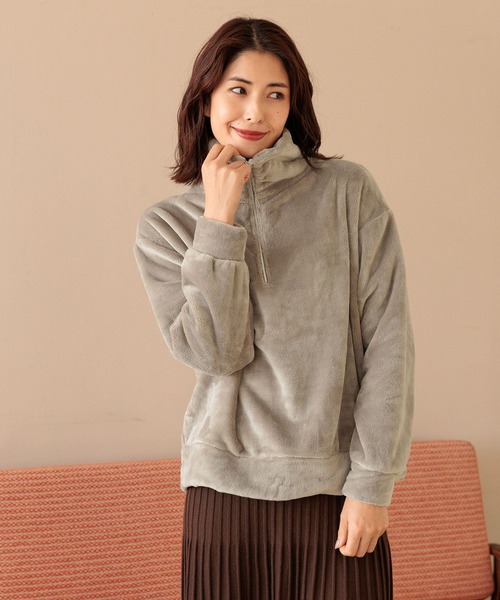 FOUND GOOD（ファウンドグッド）の「ハーフZIPファーPO（その他トップス・レディース・ベージュ/グレー系8/ブラウン系5・M/L/S）」の14枚目の写真