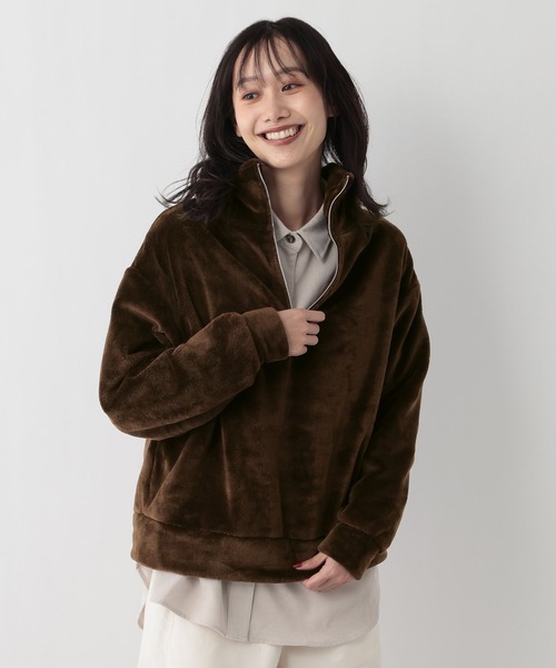 FOUND GOOD（ファウンドグッド）の「ハーフZIPファーPO（その他トップス・レディース・ベージュ/グレー系8/ブラウン系5・M/L/S）」の19枚目の写真