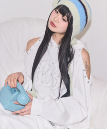 ILLIGO（イリゴ）の「129 Cutout Overfit Hoodie White（スウェット）」