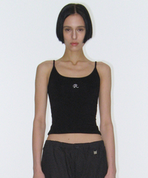 Square Logo String Sleeveless - Black