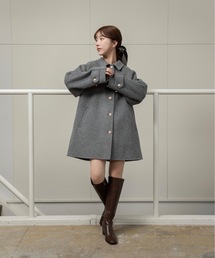 I_am（アイアム）の「2way fur midi check coat / 2wayファーミディ