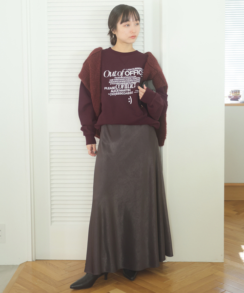 Russell Athletic(ラッセルアスレティック)の「RUSSELL×LOUNA ロゴスウェット(スウェット・レディース・ライトグレー/ボルドー・FREE)」の7枚目の写真