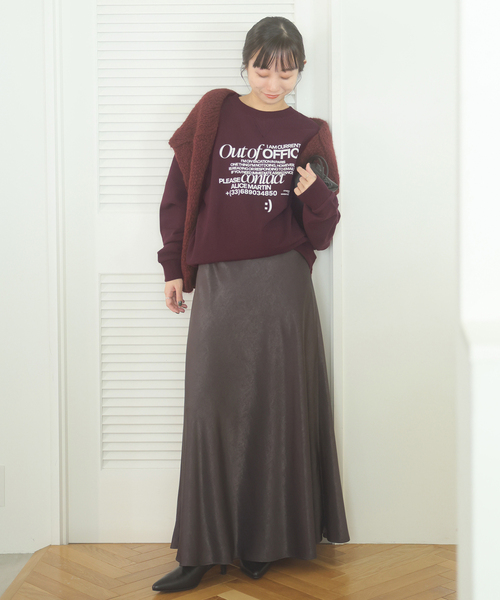 Russell Athletic(ラッセルアスレティック)の「RUSSELL×LOUNA ロゴスウェット(スウェット・レディース・ライトグレー/ボルドー・FREE)」の8枚目の写真