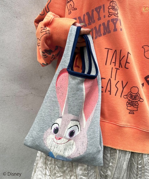 DOUBLE NAME（ダブルネーム）の「【Disney】ズートピア/パイピングスウェットミニBAG（クラッチバッグ・レディース・オレンジ/ブルー・FREE）」の2枚目の写真