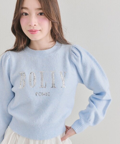 OLIVE des OLIVE（オリーブデオリーブ）の「スパンコール刺繍トップス（ニット/セーター・レディース・オフホワイト/トップグレー/サックスブルー/ブラック・FREE）」の10枚目の写真