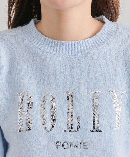 OLIVE des OLIVE（オリーブデオリーブ）の「スパンコール刺繍トップス（ニット/セーター・レディース・オフホワイト/トップグレー/サックスブルー/ブラック・FREE）」の20枚目の写真