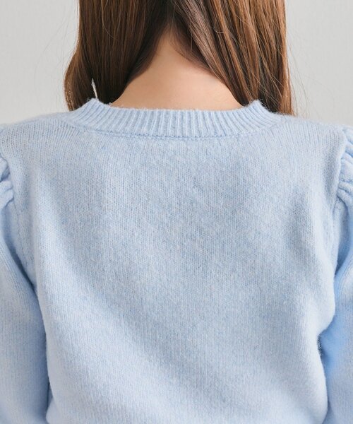 OLIVE des OLIVE（オリーブデオリーブ）の「スパンコール刺繍トップス（ニット/セーター・レディース・オフホワイト/トップグレー/サックスブルー/ブラック・FREE）」の21枚目の写真