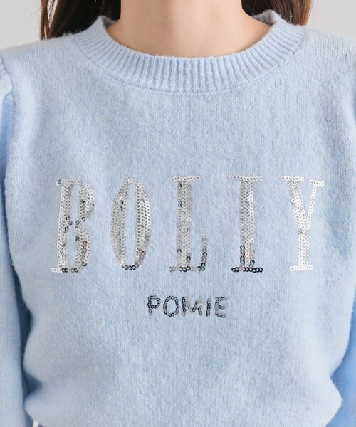 OLIVE des OLIVE（オリーブデオリーブ）の「スパンコール刺繍トップス（ニット/セーター・レディース・オフホワイト/トップグレー/サックスブルー/ブラック・FREE）」の22枚目の写真