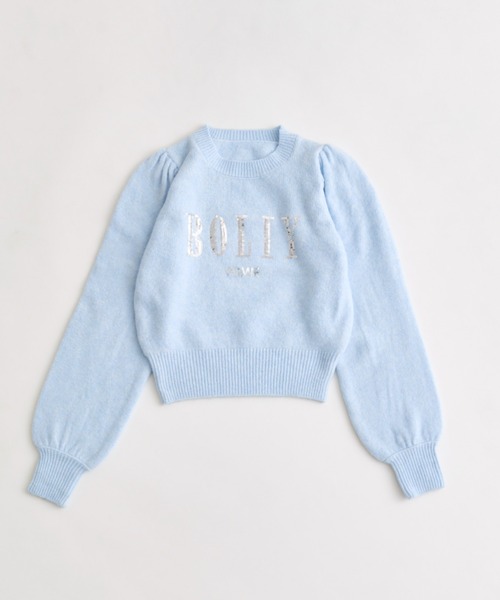 OLIVE des OLIVE（オリーブデオリーブ）の「スパンコール刺繍トップス（ニット/セーター・レディース・オフホワイト/トップグレー/サックスブルー/ブラック・FREE）」の7枚目の写真