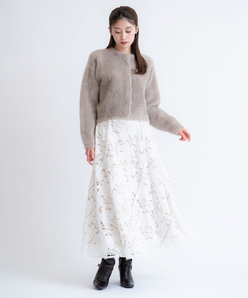 NOELA（ノエラ）の「レースレイヤードトルネードスカート（スカート・レディース・ピンク/ブラウン/オフホワイト・S/M）」の5枚目の写真