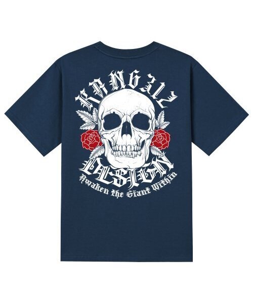KAN6312(カン6312)の「KTN0013 オールドスクール 半袖Tシャツ - ネイビー(Tシャツ/カットソー・メンズ・その他・LARGE/MEDIUM/SMALL/X-LARGE)」の1枚目の写真