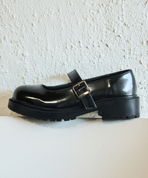 CUSTOMADE WOMAN（カスタメイドウーマン）の「4.5cmラウンドトウチャンキーメリージェンルディ(CW0053GBK)（バレエシューズ）」