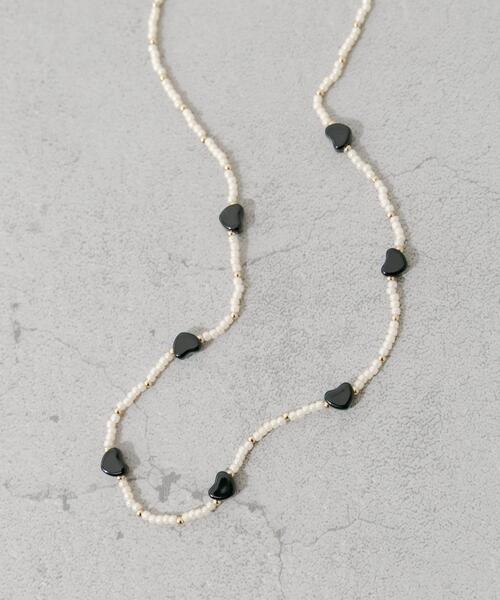 SMELLY（スメリー）の「ハートビーズネックレス（ネックレス・レディース・ブラック系その他・-）」の3枚目の写真