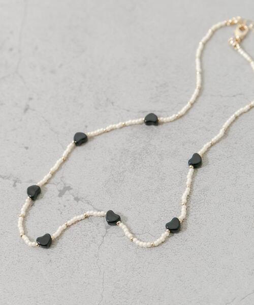 SMELLY（スメリー）の「ハートビーズネックレス（ネックレス・レディース・ブラック系その他・-）」の4枚目の写真