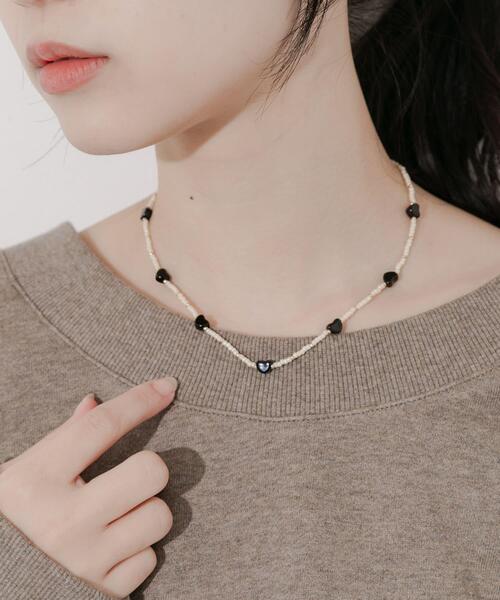 SMELLY（スメリー）の「ハートビーズネックレス（ネックレス・レディース・ブラック系その他・-）」の5枚目の写真