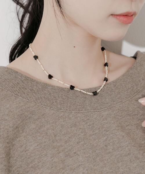 SMELLY（スメリー）の「ハートビーズネックレス（ネックレス・レディース・ブラック系その他・-）」の6枚目の写真