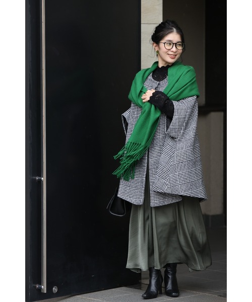 cawaii(カワイイ)の「重ね着で毎日が楽しくなる レースドッキングワンピース(ワンピース・レディース・ブラック/アイボリー・S~M/L~LL)」の10枚目の写真