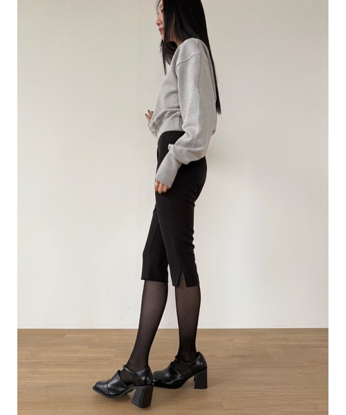 Didot.showroom（ディドット ショールーム）の「【DIDOT.】ミディカプリパンツ（その他パンツ・レディース・ブラック/ブラウン・S/M/L）」の4枚目の写真