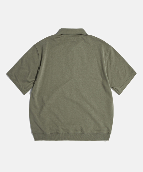 ESPIONAGE(エスピオナジ)の「Quarter Zip Collar S/S Sweatshirt Olive(ポロシャツ・レディース・その他・LARGE/MEDIUM/X-LARGE)」の2枚目の写真