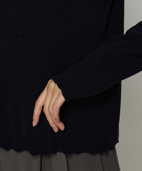 Gabardine K.T(ギャバジンケーティー)の「〔 +サイズ 〕 ニットコール タートル(Tシャツ/カットソー・レディース・オフホワイト/ライトグレー/ネイビー・13号)」の18枚目の写真