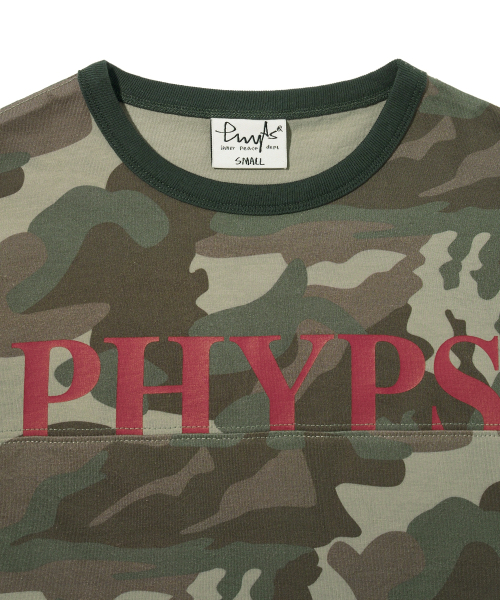 PHYSICAL DEPARTMENT(フィジカル デパートメント)の「ウィメンズ 切り替え クロップ 半袖Tシャツ_カモ(Tシャツ/カットソー・レディース・その他・SMALL/MEDIUM)」の4枚目の写真