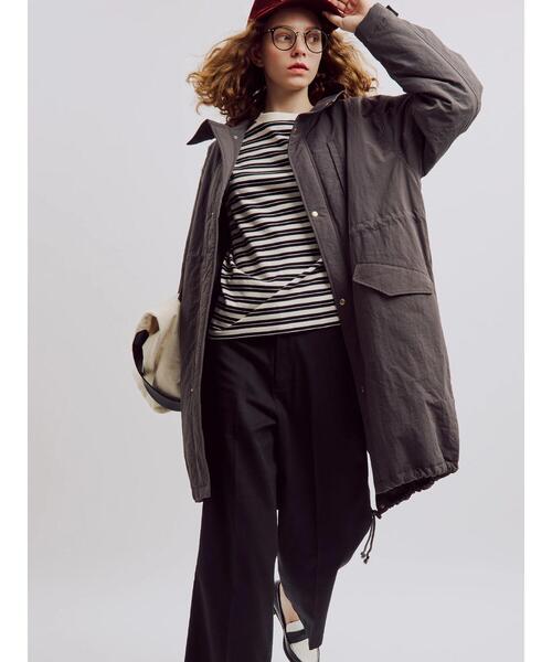 Lugnoncure(ルノンキュール)の「中綿モッズコート(その他アウター・レディース・グレー/ネイビー・F)」の3枚目の写真