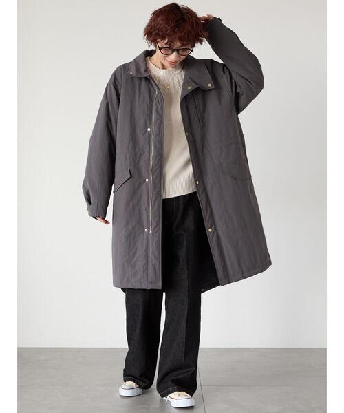 Lugnoncure(ルノンキュール)の「中綿モッズコート(その他アウター・レディース・グレー/ネイビー・F)」の4枚目の写真