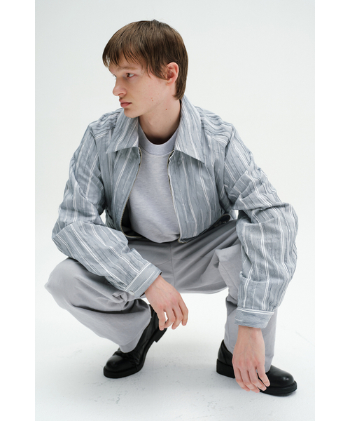 HORLISUN(ホーリーサン)の「Visitor Dobby Stripe Jacket North Green(その他アウター・レディース・その他・LARGE/MEDIUM/SMALL)」の6枚目の写真