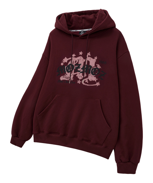 MOZMOZ(モズモズ)の「エムゴシックデジタルグラフィックフードバーガンディ(パーカー・メンズ・その他・M/XL/XXL)」の1枚目の写真