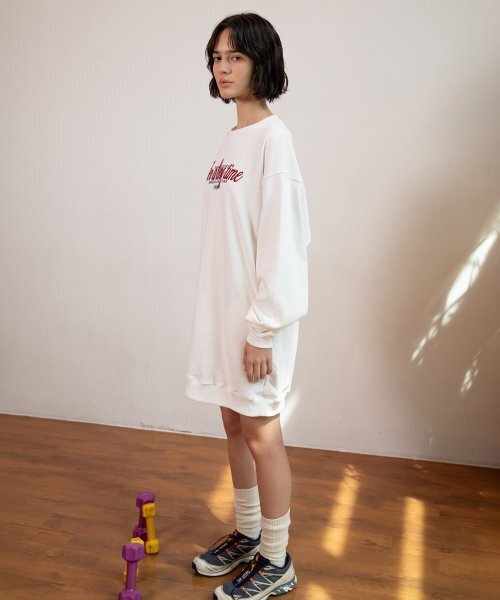 MENASOO（ミナス）の「WOMEN SLOGAN LOOSE-FIT DRESS_IVORY（ワンピース・レディース・アイボリー・F）」の3枚目の写真