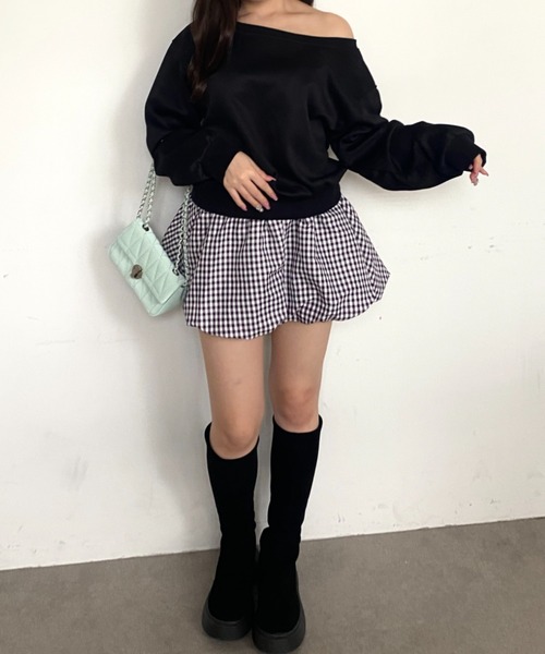 nee♡エンフォルド☆2022SSバルーンスカート 36サイズ nofl】綿麻バックサテンバルーンスカート 644208250 | ナチュラル服