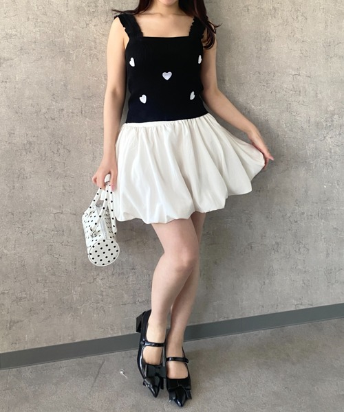 Mejoul(メジュール)の「【2026春夏新作】【インパン付・ウエストゴム】パンプキンバルーンミニスカート(スカート・レディース・ホワイト/ブラック/ブラック系その他・M/L)」の20枚目の写真