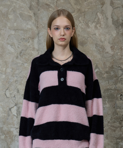 LARTIGENT(ラーティゼン)の「L13 RUGBY BOLD KNIT(BLACK)(ニット/セーター・レディース・その他・FREE)」の5枚目の写真