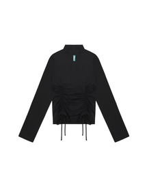 EDITMENT（エディットメント）の「ウィメンズロングスリーブナイロンストリングエッジトップブラック（その他トップス）」