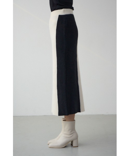 セール】バイカラーIラインニットスカート（スカート）｜AZUL BY