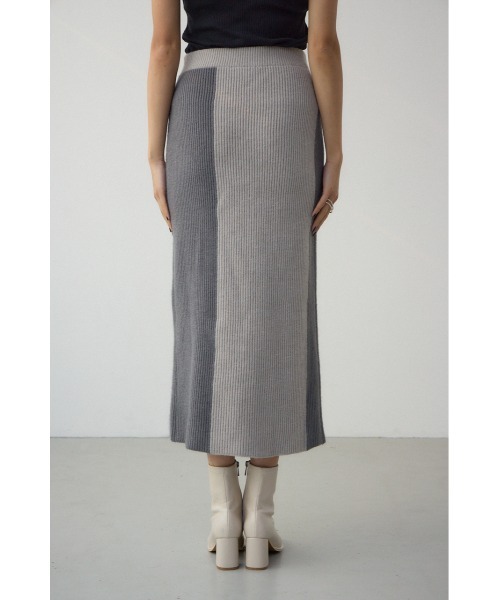 セール】バイカラーIラインニットスカート（スカート）｜AZUL BY