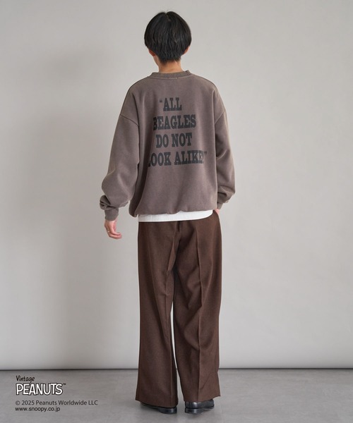 Vintage PEANUTS（ビンテージピーナッツ）の「【PEANUTS/SNOOPY】スノーウォッシュボンディング裏毛スウェット（スウェット・レディース・ブラウン/ブラック/グレイッシュベージュ・M/L/XL）」の8枚目の写真