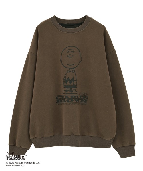 Vintage PEANUTS（ビンテージピーナッツ）の「【PEANUTS/SNOOPY】スノーウォッシュボンディング裏毛スウェット（スウェット・レディース・ブラウン/ブラック/グレイッシュベージュ・M/L/XL）」の12枚目の写真