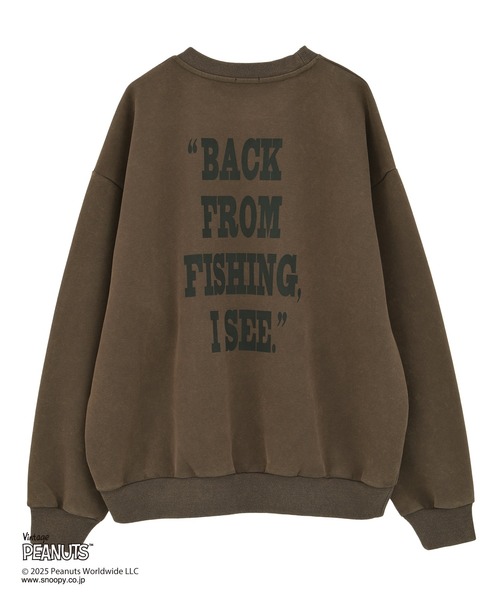 Vintage PEANUTS（ビンテージピーナッツ）の「【PEANUTS/SNOOPY】スノーウォッシュボンディング裏毛スウェット（スウェット・レディース・ブラウン/ブラック/グレイッシュベージュ・M/L/XL）」の13枚目の写真